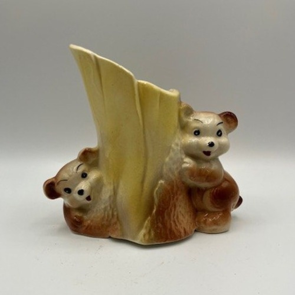 Vintage 1940's-1950's Ceramic Bear Vase Planter by American Bisque Co. USA MCM - Picture 2 of 6